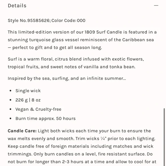 Free People Surf Candle Jasmine Coconut - Picture 7 of 7